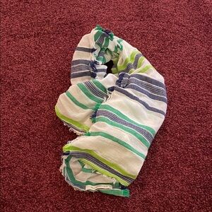 Abercrombie & Fitch Green and Blue Striped Scarf